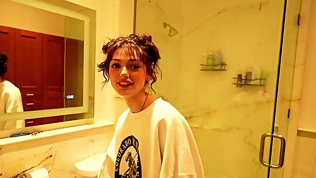 British brunette young amateur blowjob