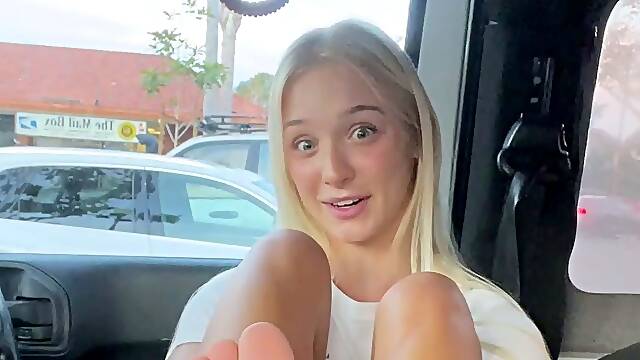 Blonde twins double blowjob and foot fetish