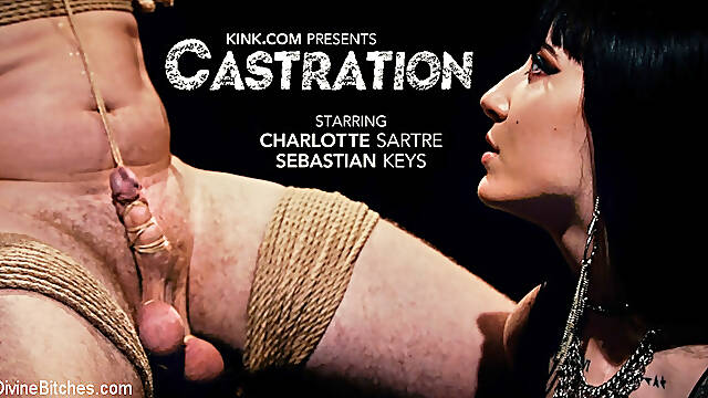 Charlotte Sartre & Sebastian Keys in CASTRATION: Vicious Charlotte Sartre Destroys Pain Slut Sebastian Keys - DivineBitches