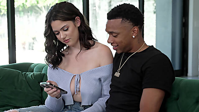 Ellie Nova with perfect tits slides on BBC