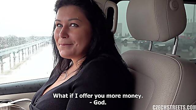 Czech Streets 135: Busty Married Mrs does Anal Sex in Car Park
