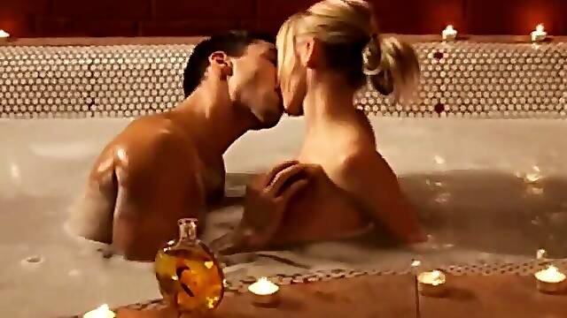 Submissive blonde gives a deep and sensual handjob