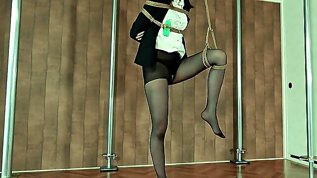 Shy office nympho gets bound and dominated