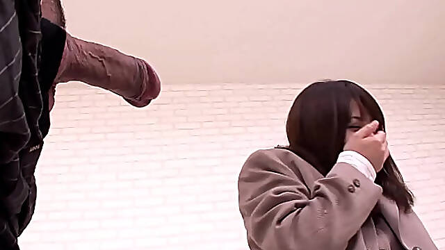 Uncensored JAV Creamie Casting Sex for Japanese Teen by older Guy