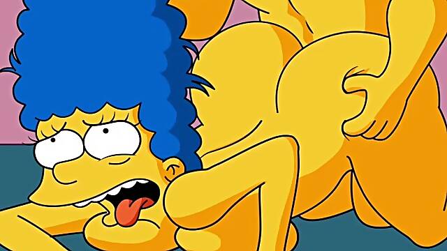 The Simpsons Flanders Fucking Marge Creampie Video With Car Toon And Marge Simpson