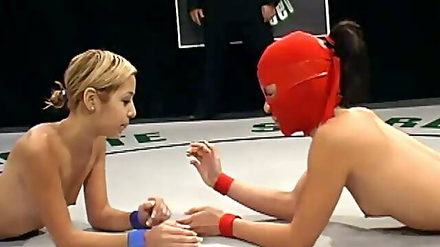 Smoking hot Ninja starts from an arm wrestling with Kat