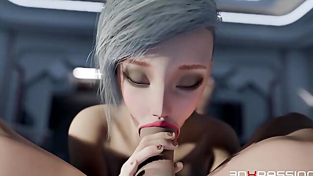Meta Orbit: Superlatively good Deepthroat & Assfuck in Space - Jizz flow on Consummate Melons