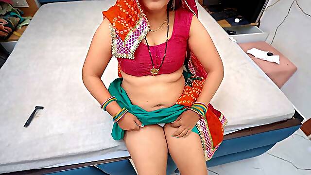 Huge Ass Desi Village Chachi ravages with Bhatija after pruning Hairy poon in Extreme Close-up Asshole View.