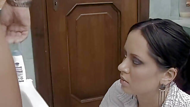 This Slut Washes the Mans Cock Well Before Taking It in the Ass