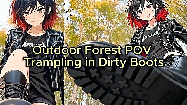 Nataly Grinds Your Face Into the Moss - Boot Trampling & Worship