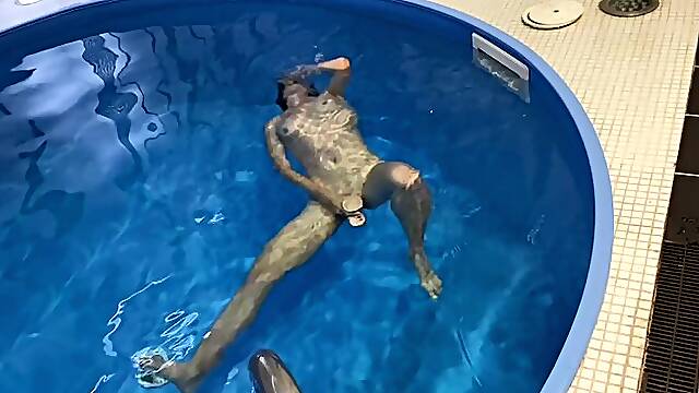 Jerk off with Dildo Underwater and in Shower!
