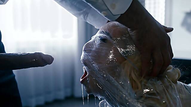 Mick Blue cuffed and dominated Kenzie Reeves in bdsm