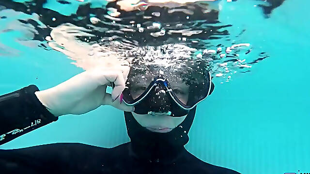 Underwater Dive Mask Fetish: Flooding My Mask Holding Your Gaze